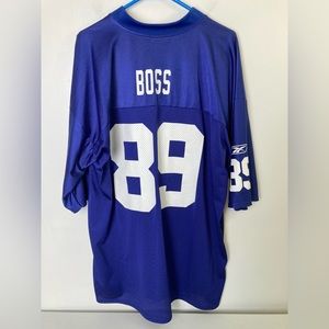 Reebok NFL TEAM APPAREL NY Giants Kevin Boss #89 Jersey, Blue White. 2XL